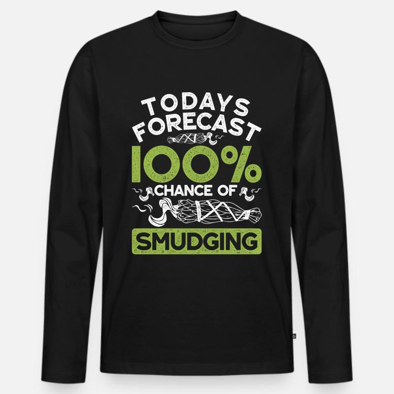 Smudging Wohnung Ausräuchern - Männer Premium Bio Langarmshirt - Schwarz