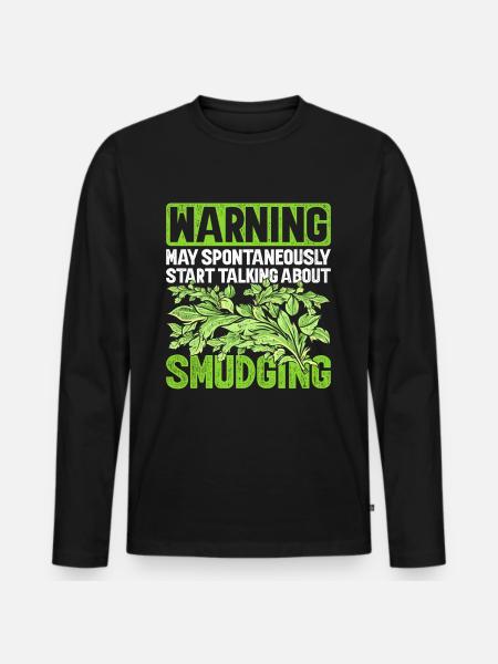 Smudging Apartment Fumigation - Men's Premium Organic Long Sleeve Shirt - black