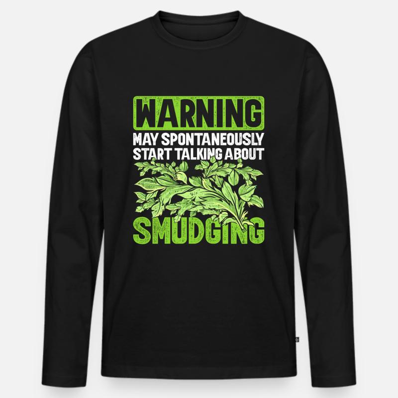 Smudging Wohnung Ausräuchern - Männer Premium Bio Langarmshirt - Schwarz
