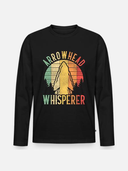 Pfeilspitzen Speerspitze Arrowhead Whisperer - Männer Premium Bio Langarmshirt - Schwarz