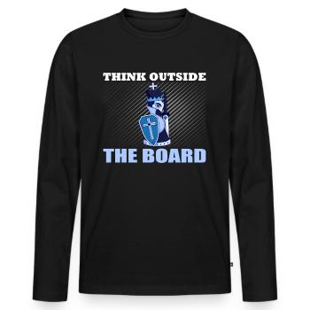 Chess Think Outside - Men's Premium Organic Long Sleeve Shirt - black - Front - Nico (187cm)