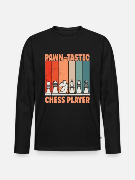 Chess Pawn-tastic - Men's Premium Organic Long Sleeve Shirt - black