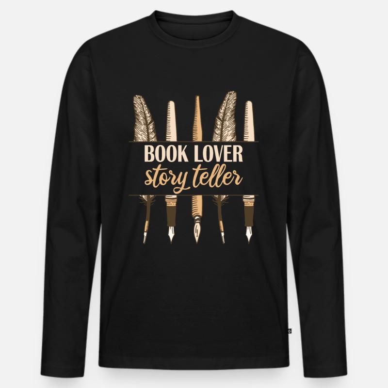 Autor Story Teller - Männer Premium Bio Langarmshirt - Schwarz