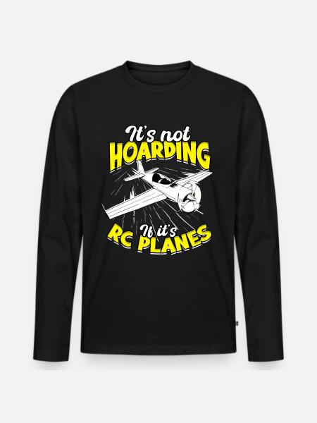 Modellflugzeuge - Männer Premium Bio Langarmshirt - Schwarz