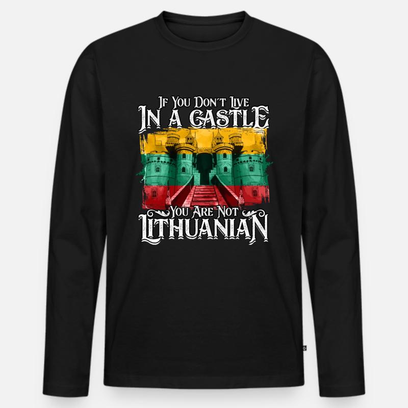Litauen Litauisch - Männer Premium Bio Langarmshirt - Schwarz
