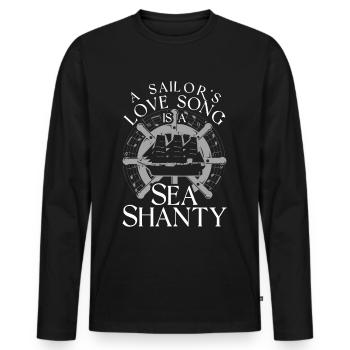Sea Shanties Shanty Choir - Men's Premium Organic Long Sleeve Shirt - black - Front - Nico (187cm)