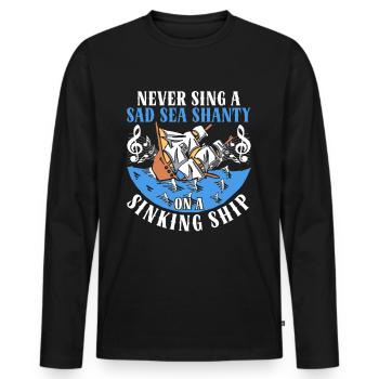 Shanty Choir Sea Shanties - Men's Premium Organic Long Sleeve Shirt - black - Front - Nico (187cm)