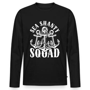 Shanty Choir Sea Shanty Squad - Men's Premium Organic Long Sleeve Shirt - black - Front - Nico (187cm)