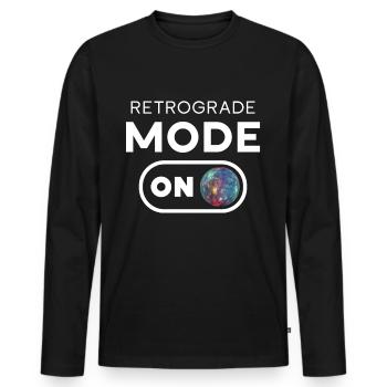 Mercure rétrograde - T-shirt manches longues Premium bio Homme - noir - Devant - Nico (187cm)
