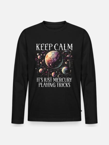 Mercury retrograde - Men's Premium Organic Long Sleeve Shirt - black