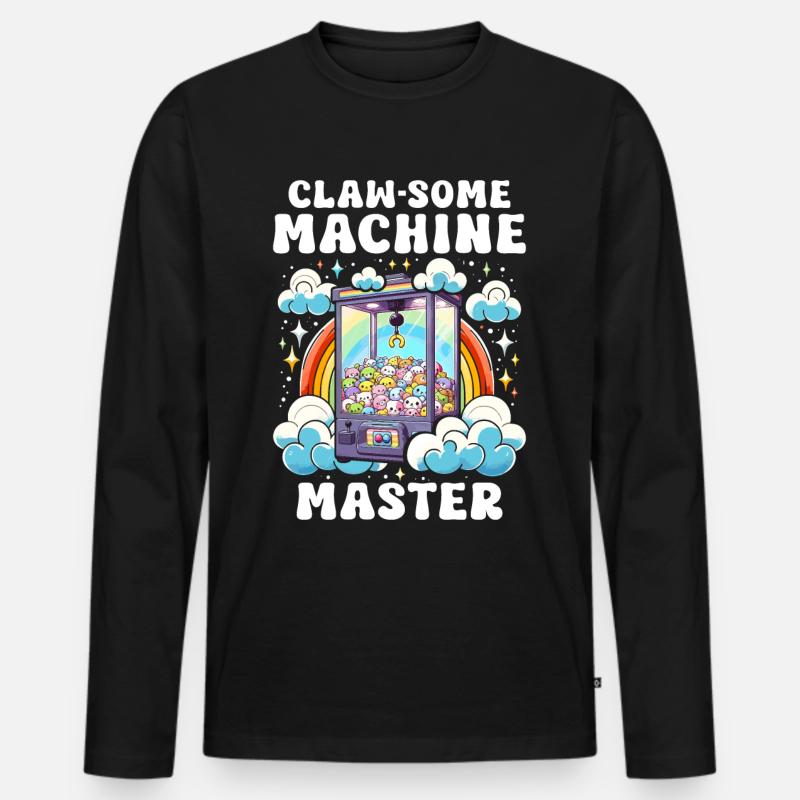 Greifautomat Claw-Some Machine Master - Männer Premium Bio Langarmshirt - Schwarz