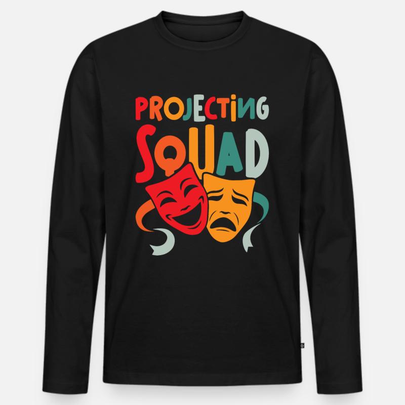 Schauspiellehrer Projecting Squad - Männer Premium Bio Langarmshirt - Schwarz
