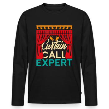 Drama Teacher Curtain Call Expert - Men's Premium Organic Long Sleeve Shirt - black - Front - Nico (187cm)