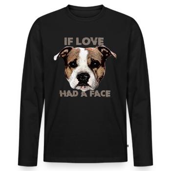 If Love had a Face - Männer Premium Bio Langarmshirt - Schwarz - Vorne - Nico (187cm)