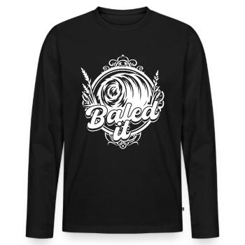 Landwirt Heu Stroh Strohballen Heuballen Baled It - Männer Premium Bio Langarmshirt - Schwarz - Vorne - Nico (187cm)
