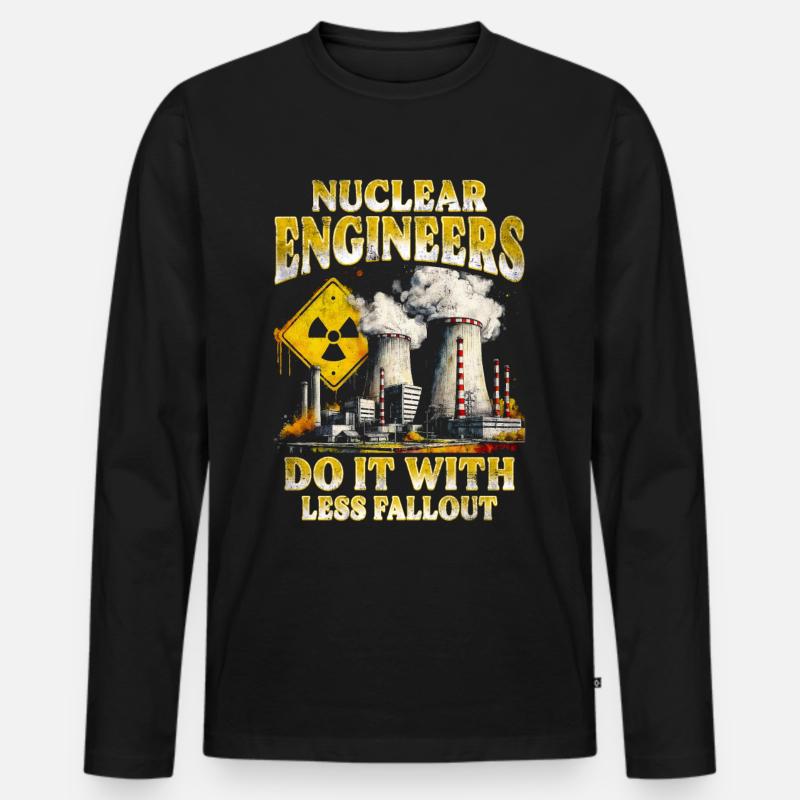 Nuclear Engineer Nuclear Technician - Men's Premium Organic Long Sleeve Shirt - black