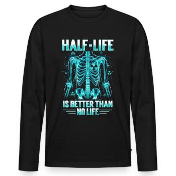 Ingénieur nucléaire Technicien nucléaire - T-shirt manches longues Premium bio Homme - noir - Devant - Nico (187cm)