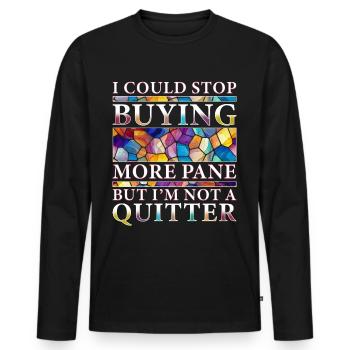 Stained Glass, Glass Artist, Glass Painter, Mosaic Glass - Men's Premium Organic Long Sleeve Shirt - black - Front - Nico (187cm)