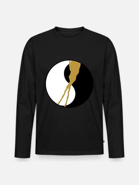 Kintsugi Kintsukuroi - Men's Premium Organic Long Sleeve Shirt - black