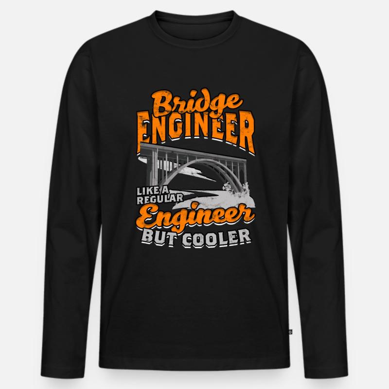 Bridge Engineer Civil Engineering - Men's Premium Organic Long Sleeve Shirt - black