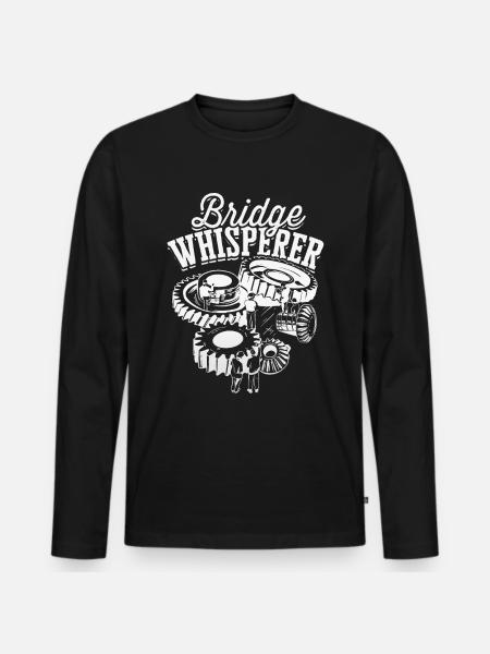 Bridge Engineer Bridge Whisperer - Men's Premium Organic Long Sleeve Shirt - black