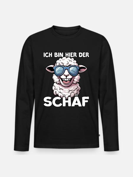 Schäff | Chef | Teamleiter | Abteilungsleiter - Männer Premium Bio Langarmshirt - Schwarz