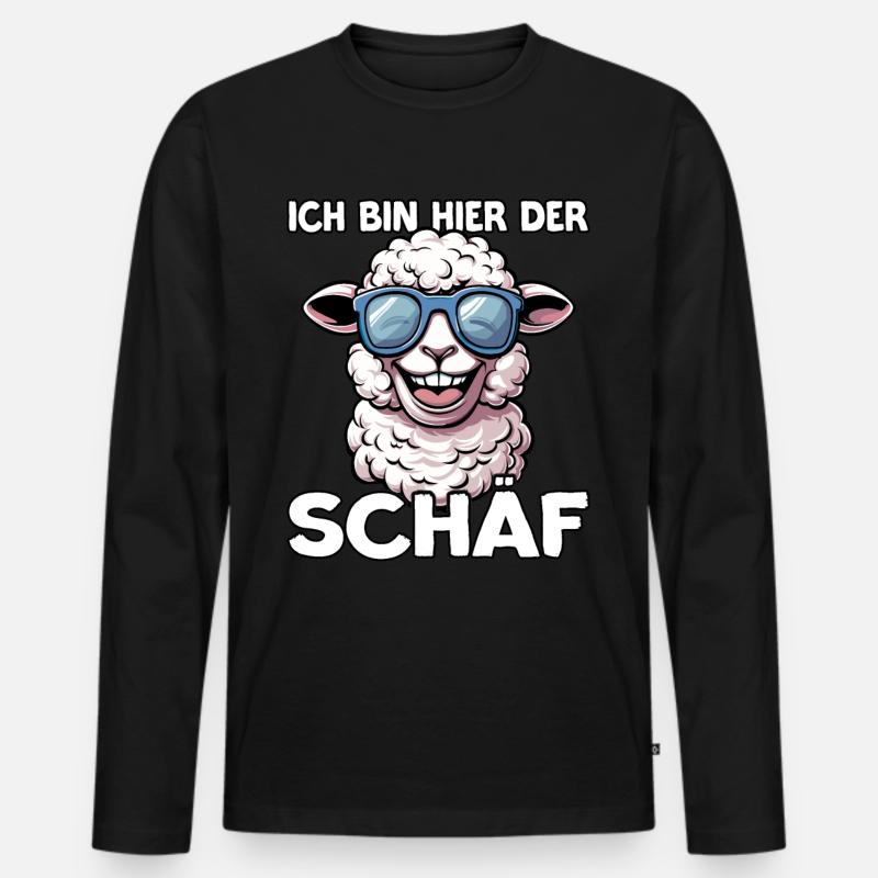 Schäff | Chef | Teamleiter | Abteilungsleiter - Männer Premium Bio Langarmshirt - Schwarz