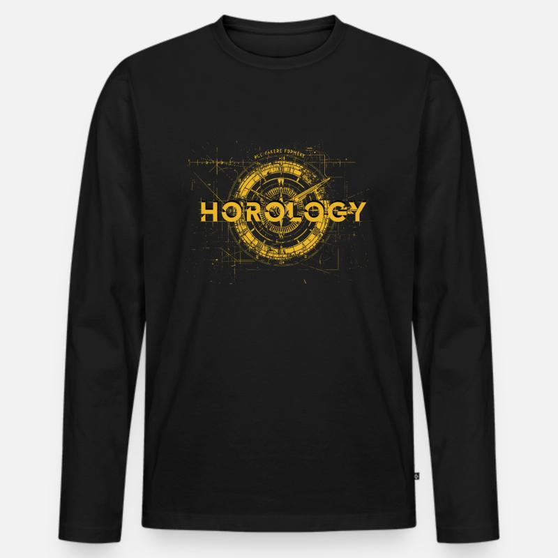 Uhrmacher Uhrmacherei - Männer Premium Bio Langarmshirt - Schwarz
