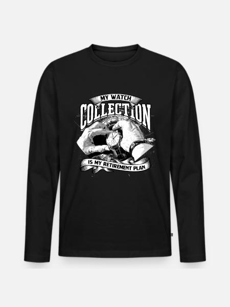 Watch Collector Watch Collection - Premium økologisk langærmet T-shirt til mænd - sort