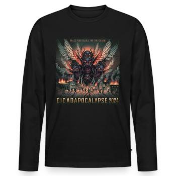 Film Horreur Cigales 2024 - T-shirt manches longues Premium bio Homme - noir - Devant - Nico (187cm)