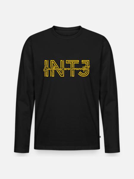 INTJ Persönlichkeit Architekt - Männer Premium Bio Langarmshirt - Schwarz