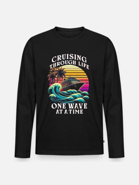 Cruise Crusader Crusader - Men's Premium Organic Long Sleeve Shirt - black