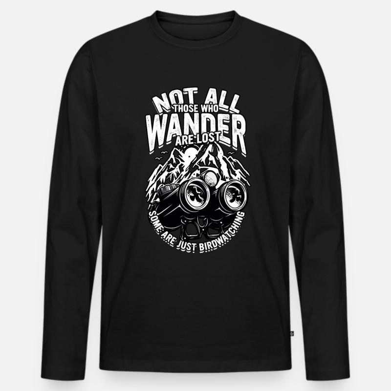 Vogelbeobachtung Ornithologe - Männer Premium Bio Langarmshirt - Schwarz