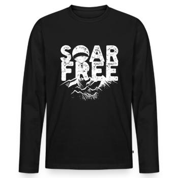 Paragliding Paraglider Gleiter Soar Free - Männer Premium Bio Langarmshirt - Schwarz - Vorne - Nico (187cm)