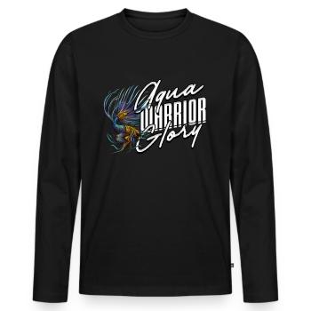 Poisson Betta Betta Aqua Warrior Gloire - T-shirt manches longues Premium bio Homme - noir - Devant - Nico (187cm)