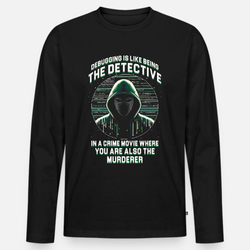 Penetrationstester Penetration Tester Debugging - Men's Premium Organic Long Sleeve Shirt - black