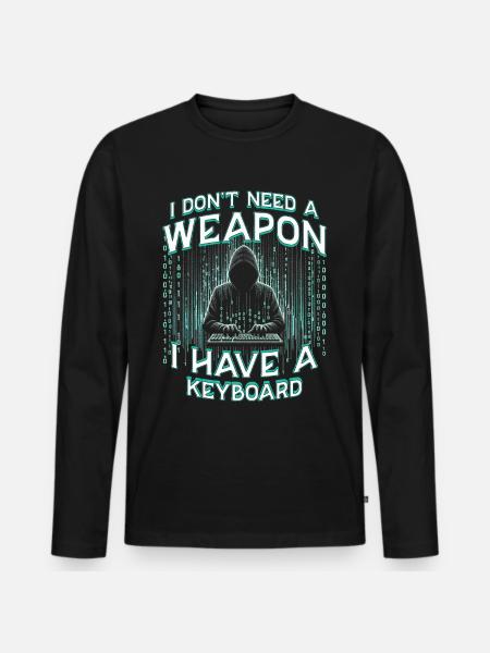 Penetrationstester Penetration Tester - Männer Premium Bio Langarmshirt - Schwarz