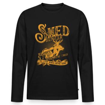 Antlers Antler Hunting Throwing Poles - Men's Premium Organic Long Sleeve Shirt - black - Front - Nico (187cm)