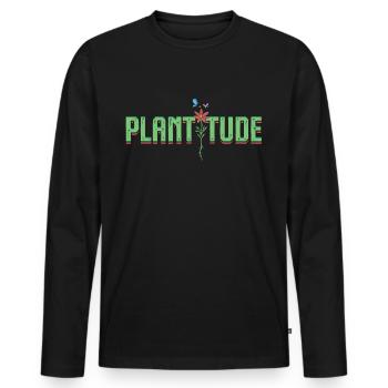 Plantes Collectionneur de plantes Plante Plantitude - T-shirt manches longues Premium bio Homme - noir - Devant - Nico (187cm)