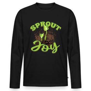 Plantes Collectionneur de plantes Support de plantes Joy - T-shirt manches longues Premium bio Homme - noir - Devant - Nico (187cm)
