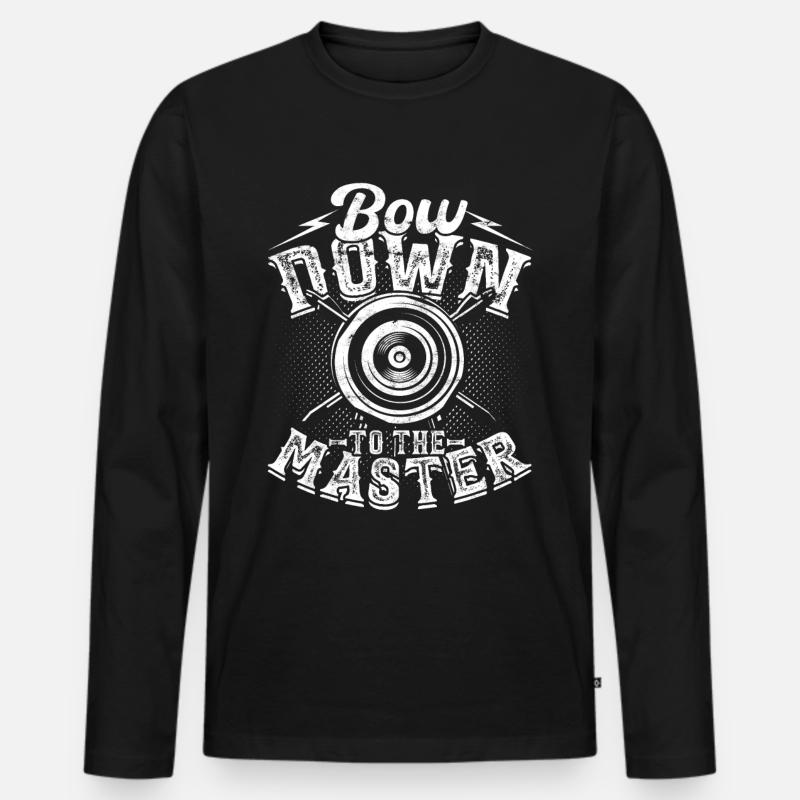 Bogenschießen Bow down to the master - Männer Premium Bio Langarmshirt - Schwarz