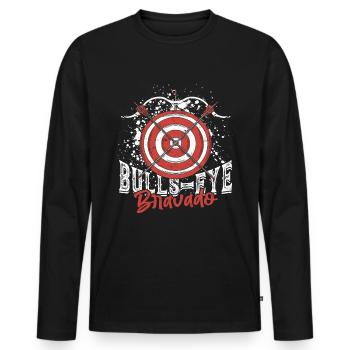 Bogenschießen Bogenschütze - Männer Premium Bio Langarmshirt - Schwarz - Vorne - Nico (187cm)