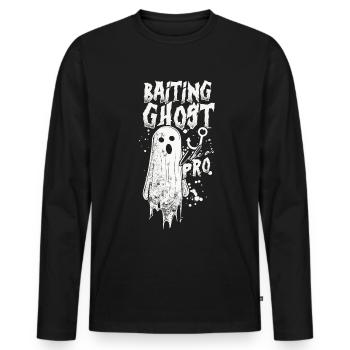 Geisterköder Appâter le fantôme comme un pro - T-shirt manches longues Premium bio Homme - noir - Devant - Nico (187cm)