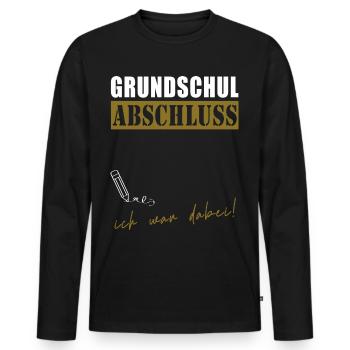 Abschluss Grundschule 2025 - Männer Premium Bio Langarmshirt - Schwarz - Vorne - Nico (187cm)