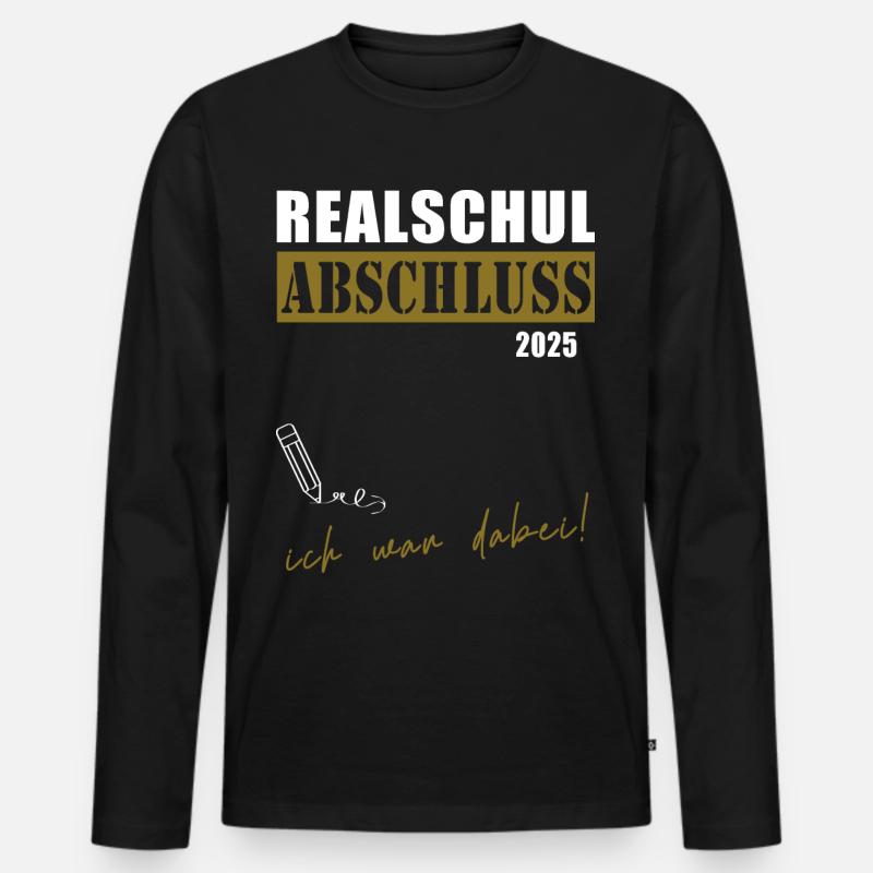 Abschluss 2025 Realschule - Männer Premium Bio Langarmshirt - Schwarz
