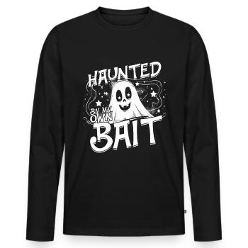 Appât fantôme Halloween Parapsychologie - T-shirt manches longues Premium bio Homme - noir - Devant - Nico (187cm)