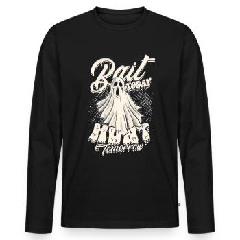 Appât fantôme aujourd’hui Chasse demain - T-shirt manches longues Premium bio Homme - noir - Devant - Nico (187cm)
