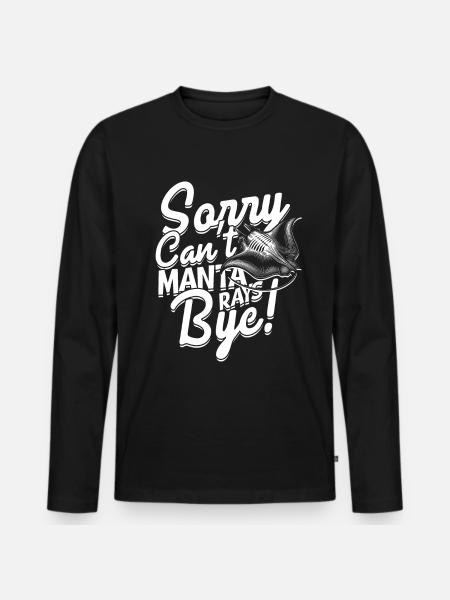 Mantarochen Stechrochen - Männer Premium Bio Langarmshirt - Schwarz