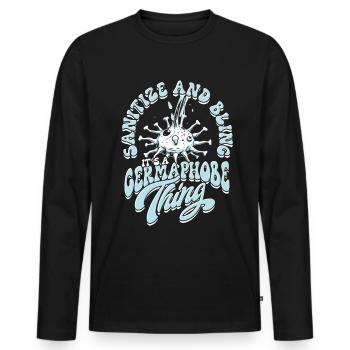 Nuclear phobia Mysophobia - Men's Premium Organic Long Sleeve Shirt - black - Front - Nico (187cm)