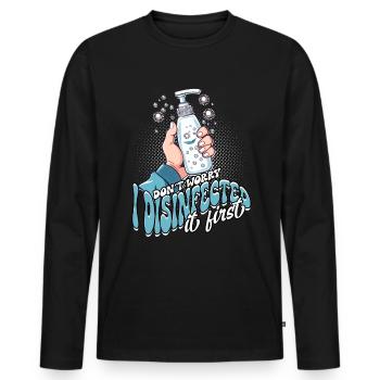 Nuclear phobia Mysophobia - Men's Premium Organic Long Sleeve Shirt - black - Front - Nico (187cm)